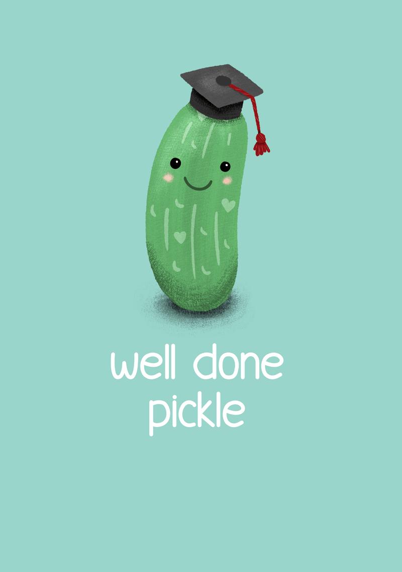 Well Done Pickle Graduation Card | Escargot