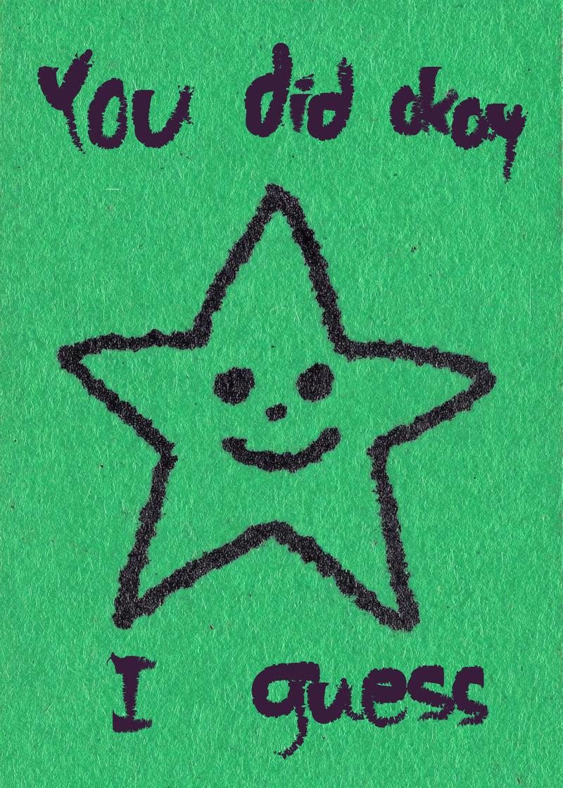 You Did Okay Star Card