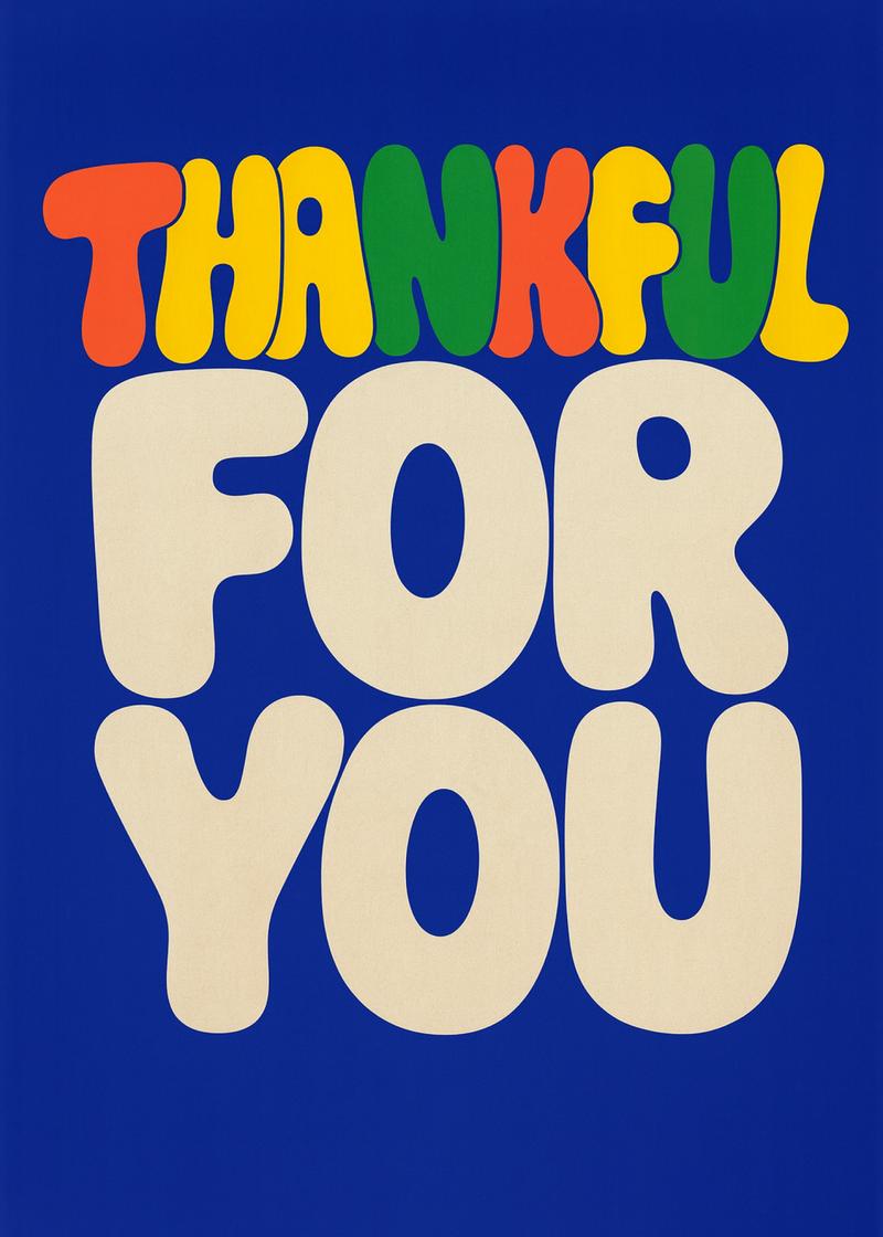 Colorful Thank You Card