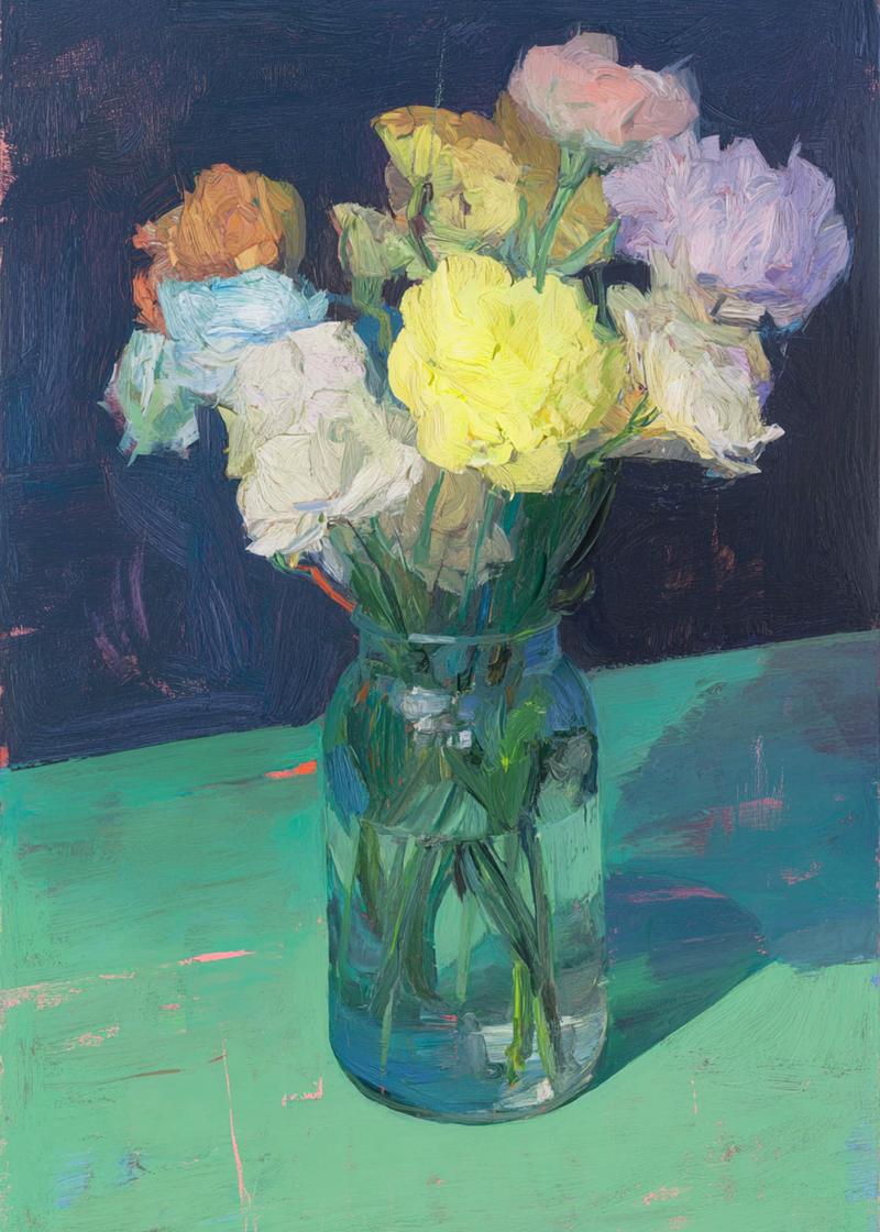 Vivid Blooms in Vase