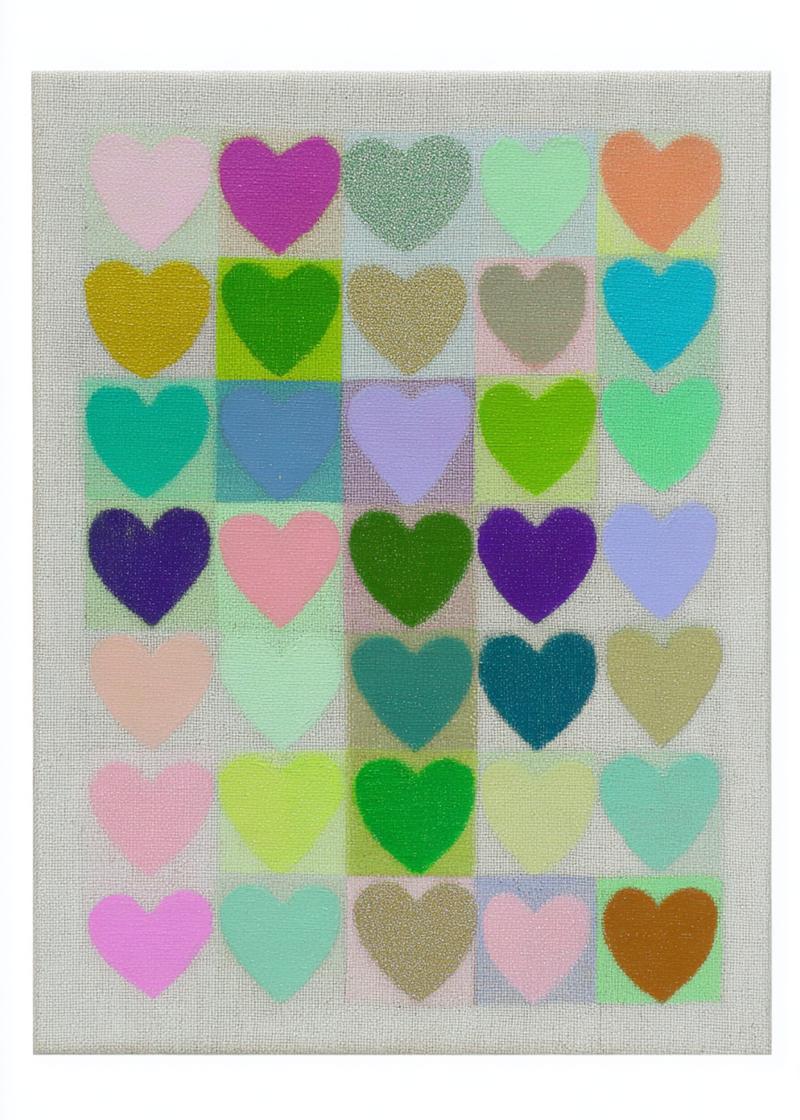 Colorful Heart Grid Card | Escargot