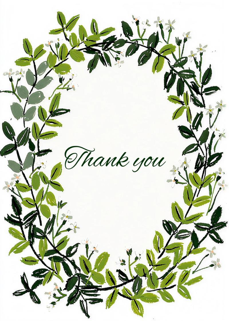 Greenery Wreath Thank You