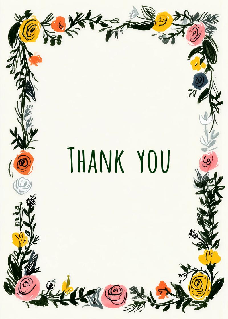 Painted Floral Thank You